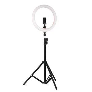 Lampu Cincin Dapat Diredupkan 26Cm Lampu Rias LED Selfie Lampu Cincin untuk Live Kosmetik Makeup Suhu Hijau. L USD Antarmuka 128 Buah 5V