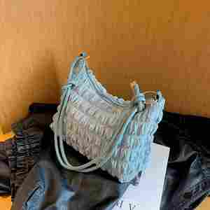 I-0191 New Large Capacity Women's Bags Soft <b>Canvas</b> Zipper Cloud Underarm Shoulder Bags <b>Handbags</b> - Product Image 3