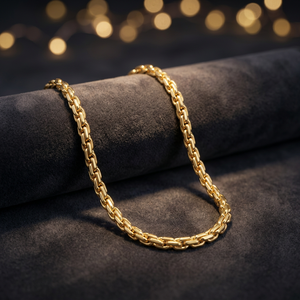Chaîne byzantine plaquée or 14K, 18K, 24K en gros, colliers chaîne tendance, colliers chaîne style byzantine, pour usage quotidien - Product Image 6