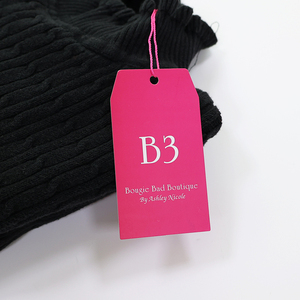 <span class=keywords><strong>Carte</strong></span> de visite personnalisée noire pour hommes et femmes, étiquette suspendue pour vêtements de styliste, nouvelle collection 2018 - Product Image 5