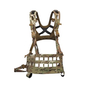 Chaleco DE SEGURIDAD táctico ligero SPC, aparejo de pecho de nailon impermeable transpirable, mosquetones de liberación rápida, MOLLE Stowaway, diseño sólido - Product Image 3