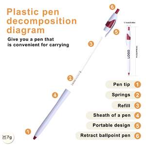 Stylo bille personnalisé le moins cher, promotionnel, en plastique ABS, impression de logo, publicité, fabrication pour le bureau, l'école, la papeterie - Product Image 4