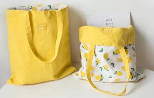 B053 Bolso de mano de lona reciclado ecológico Bolso de mano de doble cara Casual Lindo estampado <span class=keywords><strong>Shopper</strong></span> Logotipo personalizado para ir de <span class=keywords><strong>compras</strong></span> - Product Image 4