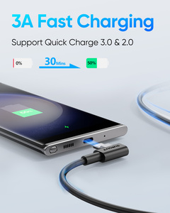 Cable de Carga Rápida SUNGUY USB C de 60W, 90 Grados, 2M, 3A PD, Cable de Datos y Alimentación Tipo C para Teléfonos y Portátiles - Product Image 3