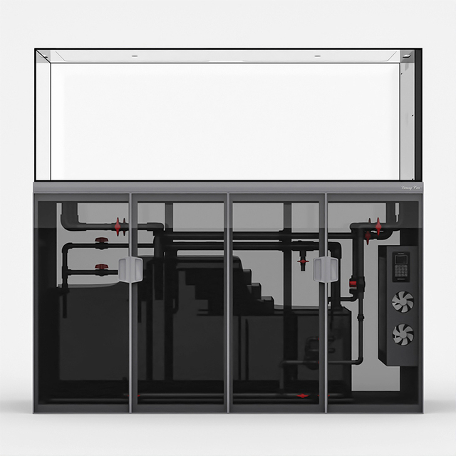 200 Gallon Glass Fish tank Low Iron Ultra Clear Glass Aquarium with Built-in Filter Electrical Box