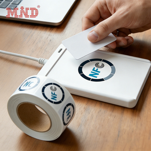 Lecteur/graveur de cartes NFC USB portable 13,56 MHz RFID avec protocole ISO 14443A, matériau plastique ABS, logiciel SDK gratuit - Product Image 1