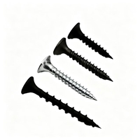 Vis à tête ronde en phosphate noir C1022A 16mm 20mm 25mm 30mm 40mm 50mm à filetage fin, fixations professionnelles pour plaques de plâtre