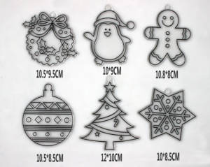 Vitrail <span class=keywords><strong>de</strong></span> Noël vibrant Suncatcher bricolage peinture acrylique ensemble fenêtre Art Suncather <span class=keywords><strong>pour</strong></span> enfants peinture cadeau - Product Image 3