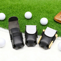 DIY PU Leather Sublimation Golf Tee Holder-Transfert de chaleur Portable Mini sac pochette sac de transport accessoires avec Clips