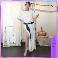 Nouvelle Robe de Danse du Ventre Baladi Shabby Saidi Blanche, Style Ample, à Manches Longues ou Courtes, pour Entraînement, en Polyester, Faite à la Main pour Femme