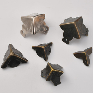Metal Black Square <b>Corner</b> <b>Protectors</b> Anti Collision Edge Guards For Furniture Hardware Accessories New Chinese Style - Product Image 3