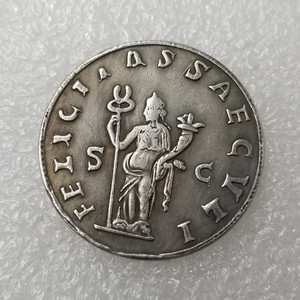 Moneta Antica Grande in Argento dell'Imperatore Romano <span class=keywords><strong>Decio</strong></span> Sestertio, Effetto Anticato, Regalo da Collezione - Product Image 2