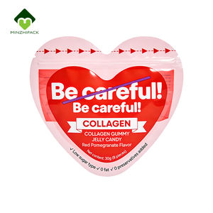 Sacs en plastique PE de forme spéciale pour bonbons, collations, gâteaux à salade, sucettes, déodorant à fermeture éclair 100pcs min, traitement thermique par estampage à chaud - Product Image 2