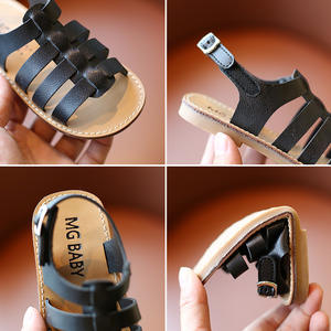 Chaussures décontractées pour enfants pour l'été, sandales pour bébé avec fermeture velcro, semelle extérieure en tendon de bœuf, hauteur de la cheville, semelle souple, chaussures confortables - Product Image 4