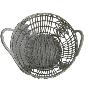 Pp Rattan Plastic Home Woven Mesh Storage Basket Clothing Storage Basket