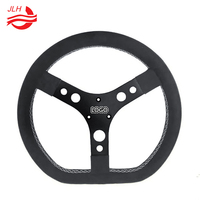 Volant de course en daim 350 mm à 3 boulons, enveloppe en cuir professionnelle, directement de l'usine, pour karting et sports automobiles