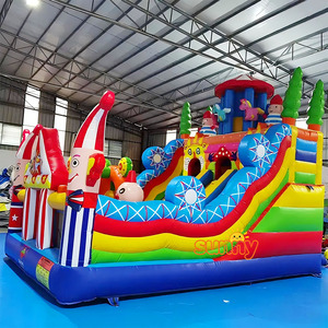 Château gonflable en PVC, équipement de parc de trampolines gonflables, conçu professionnellement, adapté aux parcs de trampolines - Product Image 3