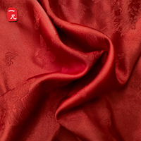 140gsm beau 100% polyester imitation soie satin jacquard tissu pour la fête de mariage en plein air