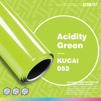 KUCAI 1.52*17 mètres Film de protection de carrosserie de véhicule en PET vert, prix de gros usine, prix de l'emballage automobile