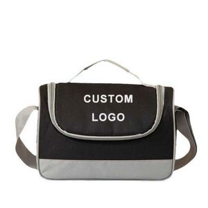 Factory Custom Logo Large Capacity Picnic Insulated Handbag Lunch Aluminum Foil Thickened Waterproof Cooler <b>Bag</b> - Product Image 1