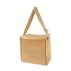 Sac isotherme pliable personnalisé avec logo pour livraison de crème glacée, poisson, fruits de mer et bière, en cuir PU écologique et feuille d'aluminium - Product Image 1