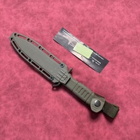 Couteau EDC professionnel à lame fixe en acier CPM-3V de haute qualité et durable, manche ABS+caoutchouc, gaine OEM personnalisable, qualité industrielle WB
