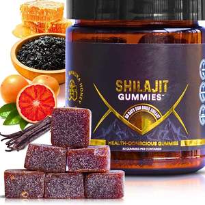 Bonbons gélifiés à l'or de Shilajit pur de l'Himalaya, 100% résine de Shilajit, compléments alimentaires à base de plantes en marque privée, stimulant énergétique, soutien immunitaire, cheveux - Product Image 1