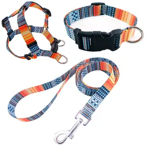 Produttori campione gratuito imbracatura per animali domestici regolabile in Nylon Set di imbracature per cani reversibili imbracatura per cani personalizzata dal design di lusso