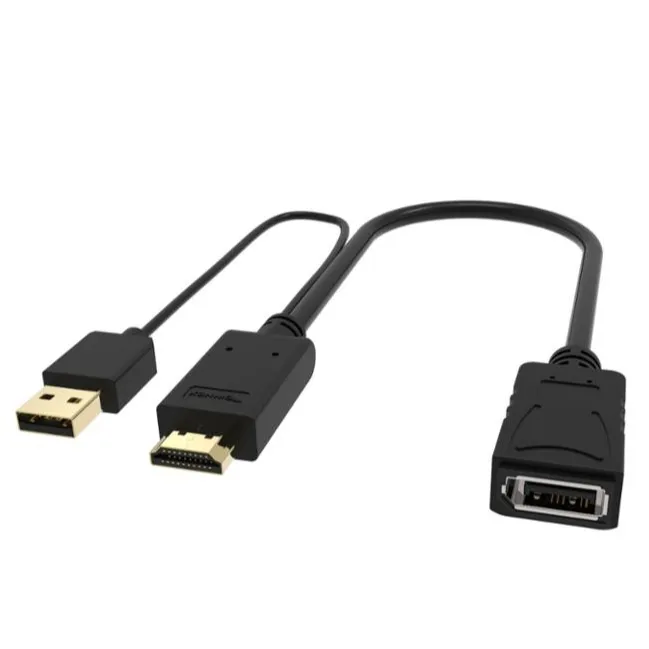 DisplayPort female to HDMI male with USB Cable