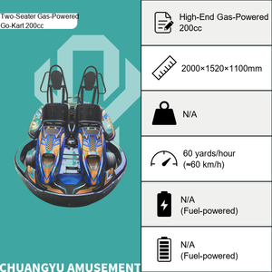 <span class=keywords><strong>Kart</strong></span> à essence à deux places, <span class=keywords><strong>kart</strong></span> de course tout-terrain à essence à couple élevé pour adultes et enfants, parc d'attractions, divertissement en plein air, tout-terrain - Product Image 2