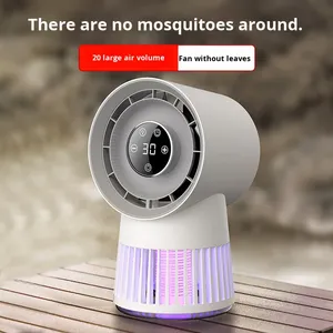 Lampe anti-moustiques sans lame rechargeable portable avec logo personnalisé, ventilateur de refroidissement d'air pour usage domestique - Product Image 3