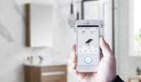 Robinet intelligent pour lavabo, standard hôtelier 5 étoiles, moderne, à poser sur comptoir, chromé, avec affichage numérique