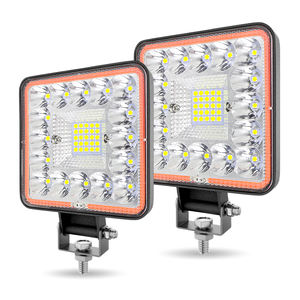 Barra LED 4 pulgadas 123W foco de alto brillo LED 4x4 COB Angels Eyes LED luz de trabajo antiniebla lámpara de conducción tractor excavadora bombilla led - Product Image 5