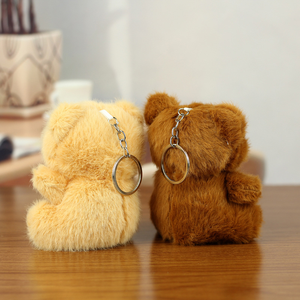 OEM Großhandel 12cm Mini Teddybär Plüsch Schlüssel anhänger Benutzer definiertes Logo Kuscheltier Bär Spielzeug Pelz Tasche Anhänger Puppe <span class=keywords><strong>Promotion</strong></span> Geschenk - Product Image 6