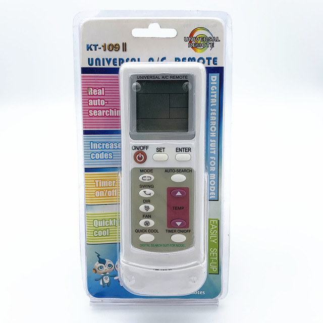 Universal A/C Remote Control 109 Codes in 1 KT-109II Easily Set-up Suit for 99.99% A/Cs in the World