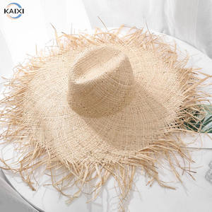 2025 été nouveau <span class=keywords><strong>chapeau</strong></span> <span class=keywords><strong>de</strong></span> <span class=keywords><strong>paille</strong></span> raphia beauté avec bord <span class=keywords><strong>de</strong></span> cheveux tressés à la main à large bord - Product Image 2