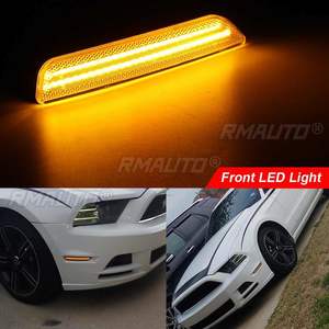 4 pièces de feux de position latéraux LED pour pare-chocs avant et arrière de voiture, clignotants latéraux pour Ford Mustang 2010-2014 - Product Image 2