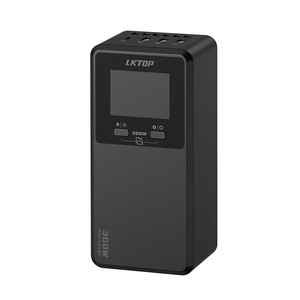 Chargeur rapide 3 canaux LKTOP 300W pour la série DJI Matrice 4D/4TD, écran LCD, modes intelligents, hub de charge de batterie portable - Product Image 1