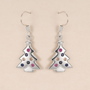 Orecchini Pendenti Natalizi Colorati per Donne, Orecchini Scintillanti per Feste, Gioielli alla Moda - Product Image 3