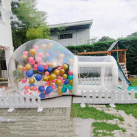 Maison à bulles gonflable transparente en PVC pour l'extérieur 360 °   Tente de glamping pour hôtel de camping