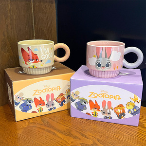 ชุดแก้วกาแฟเซรามิคลายกระต่าย Judy and Animal Fox Nick Wilde ชุดแก้วกาแฟลายการ์ตูนคู่ - Product Image 4
