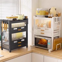 Étagère de rangement de cuisine avec support, égouttoir pour usage domestique, étagère de rangement pour bols et vaisselle, armoire à bols anti-poussière