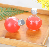 Bouteille en verre de qualité supérieure en borosilicate, forme de lampe de décoration de Noël, 180/200/400 ml, logo personnalisé, café froid infusé à froid, vin, jus