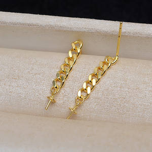 Pendientes de Plata S925 con Borla y Perla de 8-13 mm, Accesorios de Bricolaje para Mujer, Fornituras y Componentes de Joyería Personalizados 4343 - Product Image 3