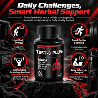 Capsules de vitalité masculine 60 unités avec Maca, Shilajit, Ashwagandha pour l'énergie et la résistance quotidiennes, complément alimentaire OEM&ODM