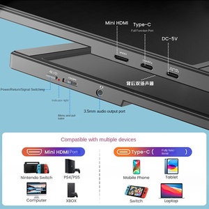 Écran portable 15,6 pouces FHD 1080P IPS USB-C Mini-HDMI, deuxième écran externe pour Mac, ordinateur portable, <span class=keywords><strong>PC</strong></span>, Switch, Xbox, PS4/5, Xbox - Product Image 4