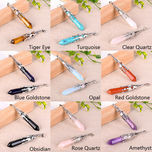 สร้อยคอจี้คริสตัลทรงหกเหลี่ยมคุณภาพสูงจากธรรมชาติสำหรับผู้หญิง - Product Image 1