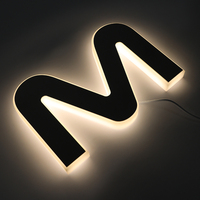 Enseigne lumineuse LED complète personnalisée, enseigne en acrylique 3D éclairée latéralement, logo personnalisé pour les façades de bâtiments et les devantures de magasins