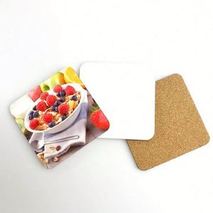 Ensemble de sous-verres en liège absorbant personnalisés, carrés et ronds, protection de table, cadeau promotionnel d'entreprise - Product Image 1