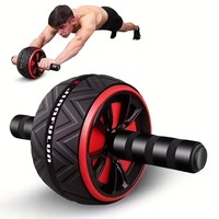 Rouleau abdominal en acier inoxydable - Roue d'entraînement pour les muscles abdominaux et pectoraux, équipement de fitness non électrique pour tous